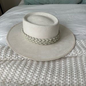 Felt Womens flat brimmed hat